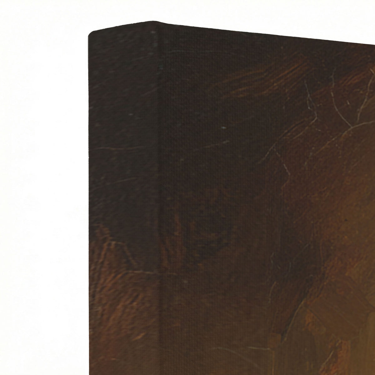 Close-up of Jesus candle canvas print showing thick oil painting texture and glowing light