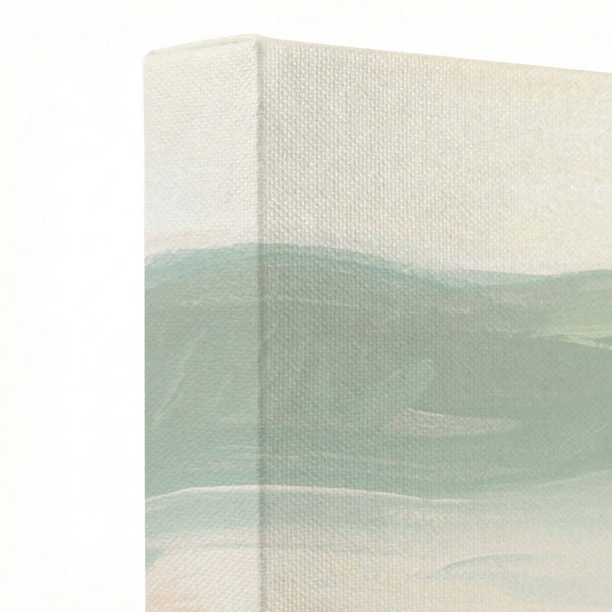 Close-up of Psalm 16:11 canvas print showing elegant typography and soft pastel floral watercolor details