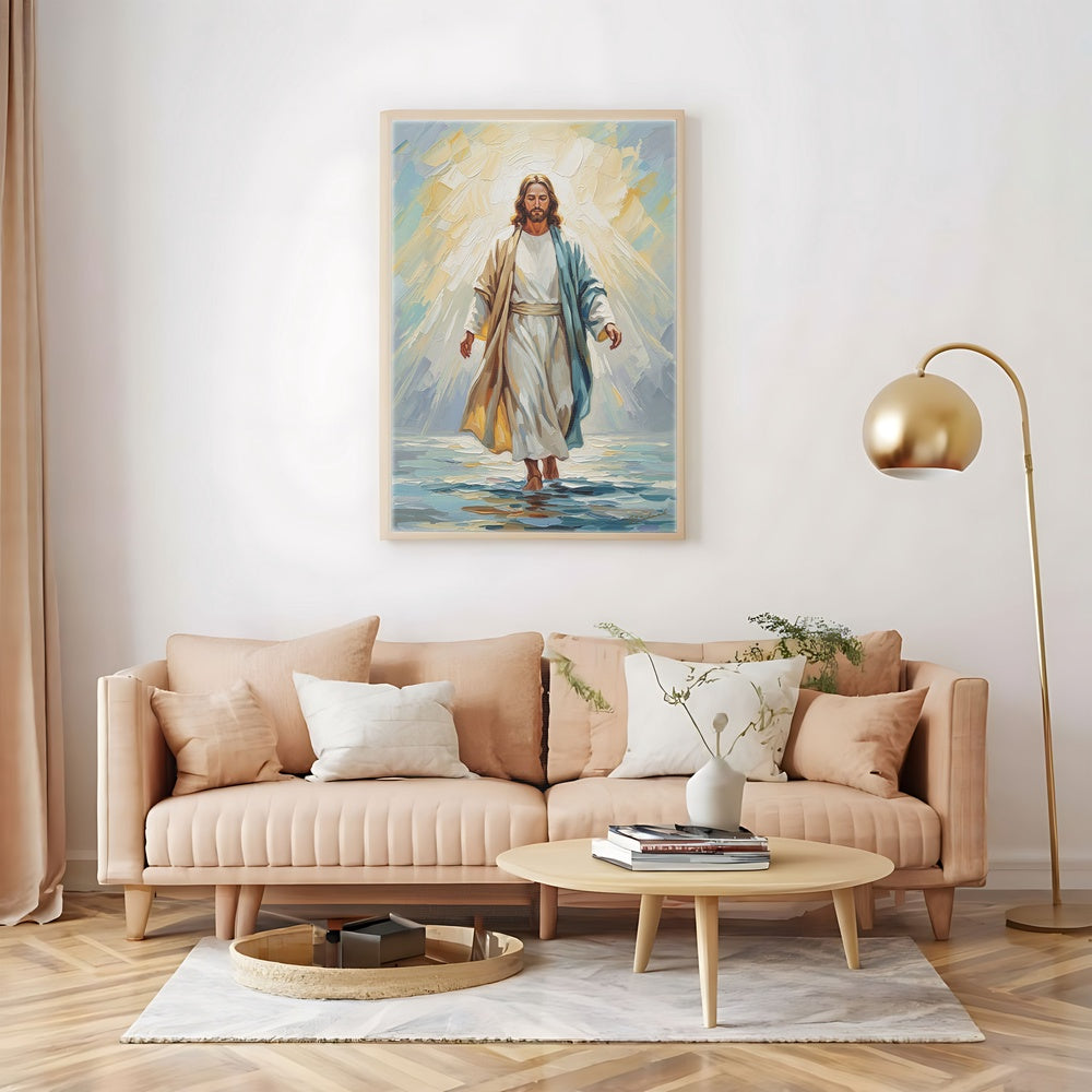 Jesus Walking on Water XIII, Christian Canvas Wall Art, Christmas Gift Ideas, Christian Home Decor, Ciaocustom