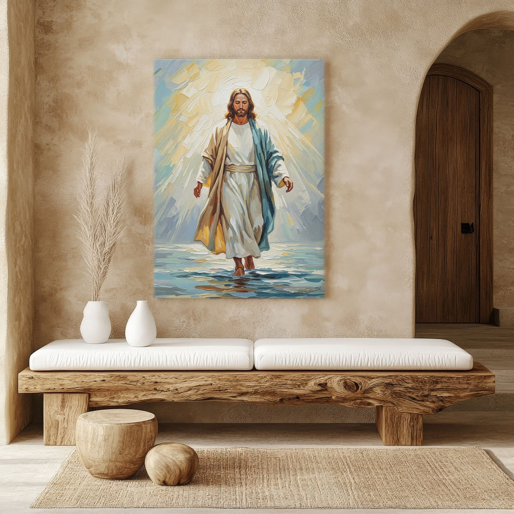 Jesus Walking on Water XIII, Christian Canvas Wall Art, Christmas Gift Ideas, Christian Home Decor, Ciaocustom