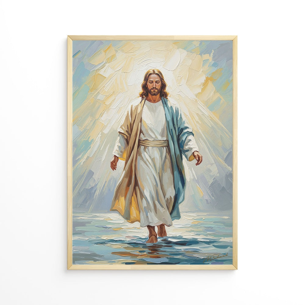 Jesus Walking on Water XIII, Christian Canvas Wall Art, Christmas Gift Ideas, Christian Home Decor, Ciaocustom