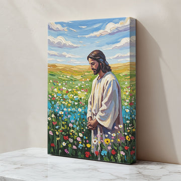 Jesus in The Garden III, Christian Canvas Wall Art, Christmas Gift Ideas, Christian Home Decor, Ciaocustom
