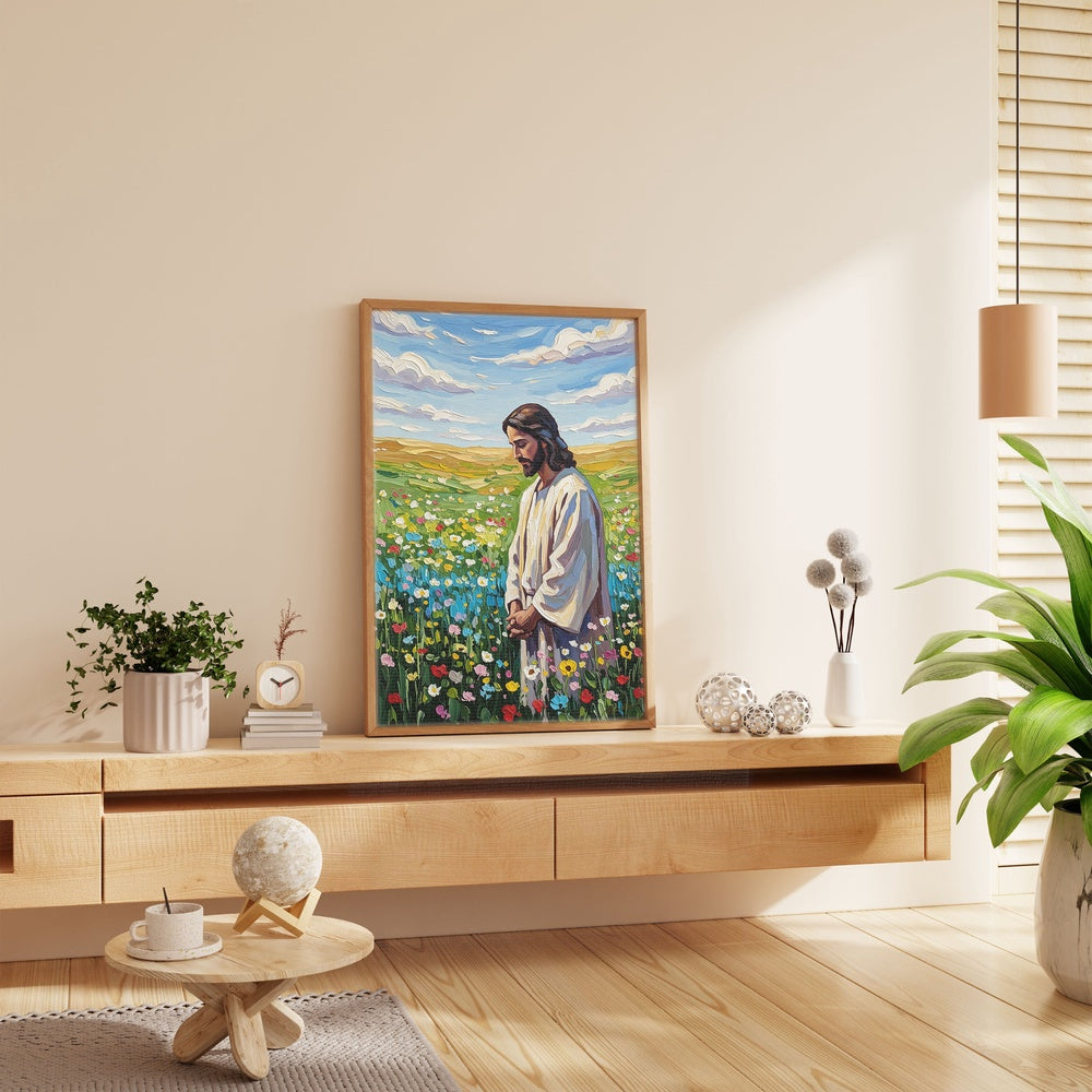 Jesus in The Garden III, Christian Canvas Wall Art, Christmas Gift Ideas, Christian Home Decor, Ciaocustom