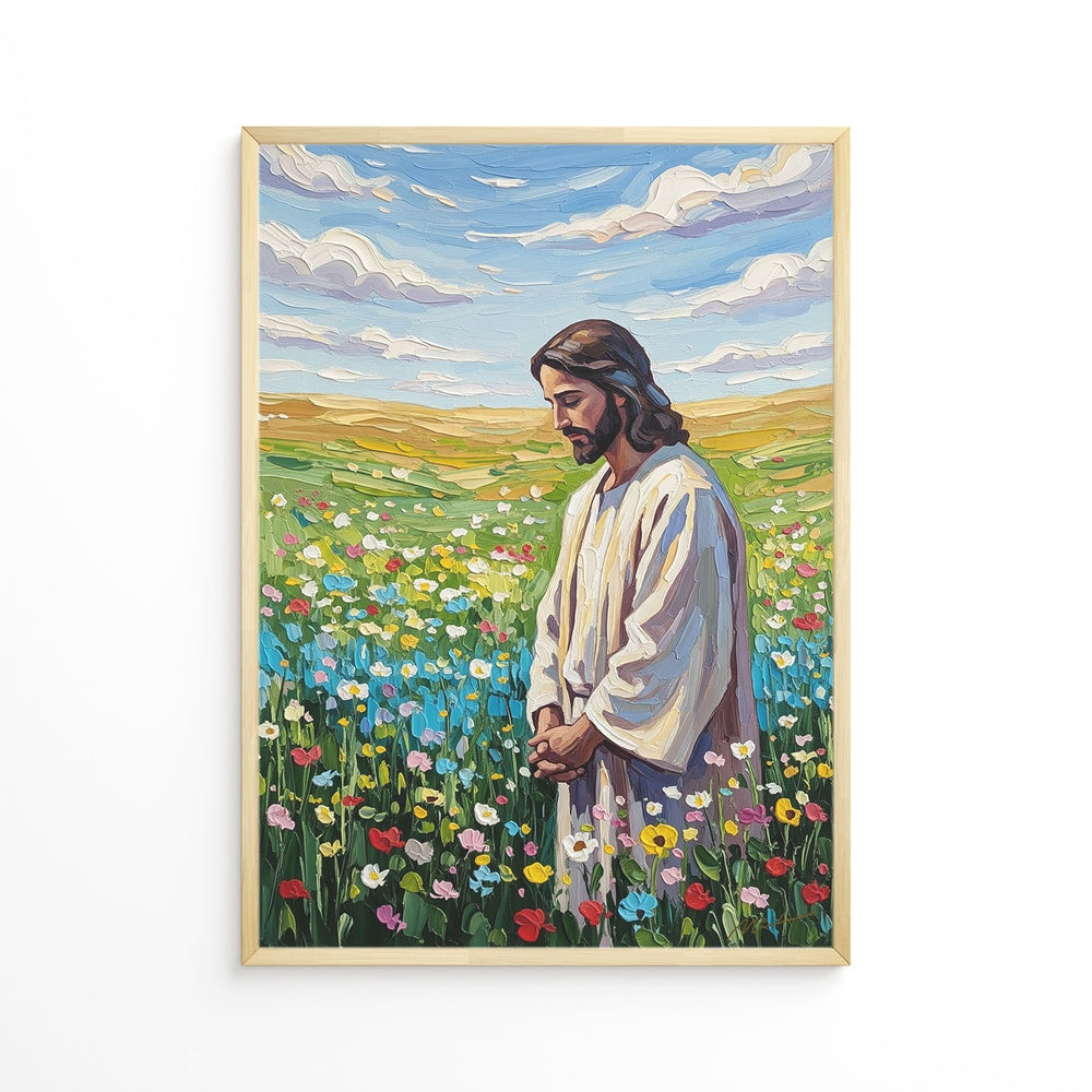 Jesus in The Garden III, Christian Canvas Wall Art, Christmas Gift Ideas, Christian Home Decor, Ciaocustom