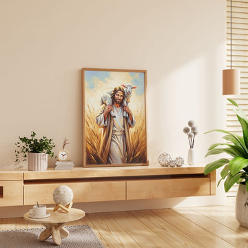 Shepherd of My Soul II, Christian Canvas Wall Art, Christmas Gift Ideas, Christian Home Decor, Ciaocustom