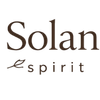 Solan Spirit logo with a decorative element on a white background